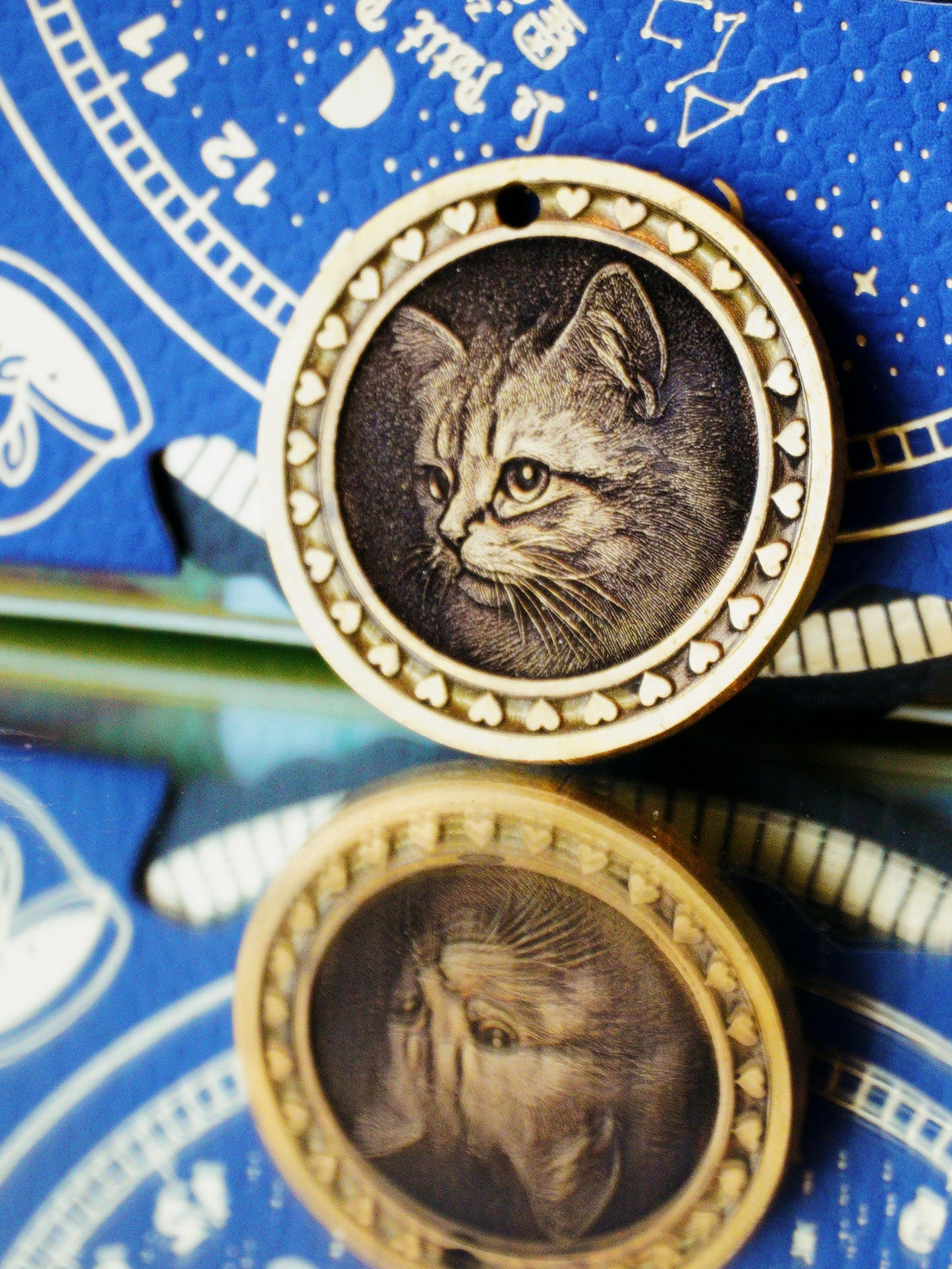 Custom Pet Portrait Coin Pendant – Handcrafted Silver or Brass Keepsake Necklace